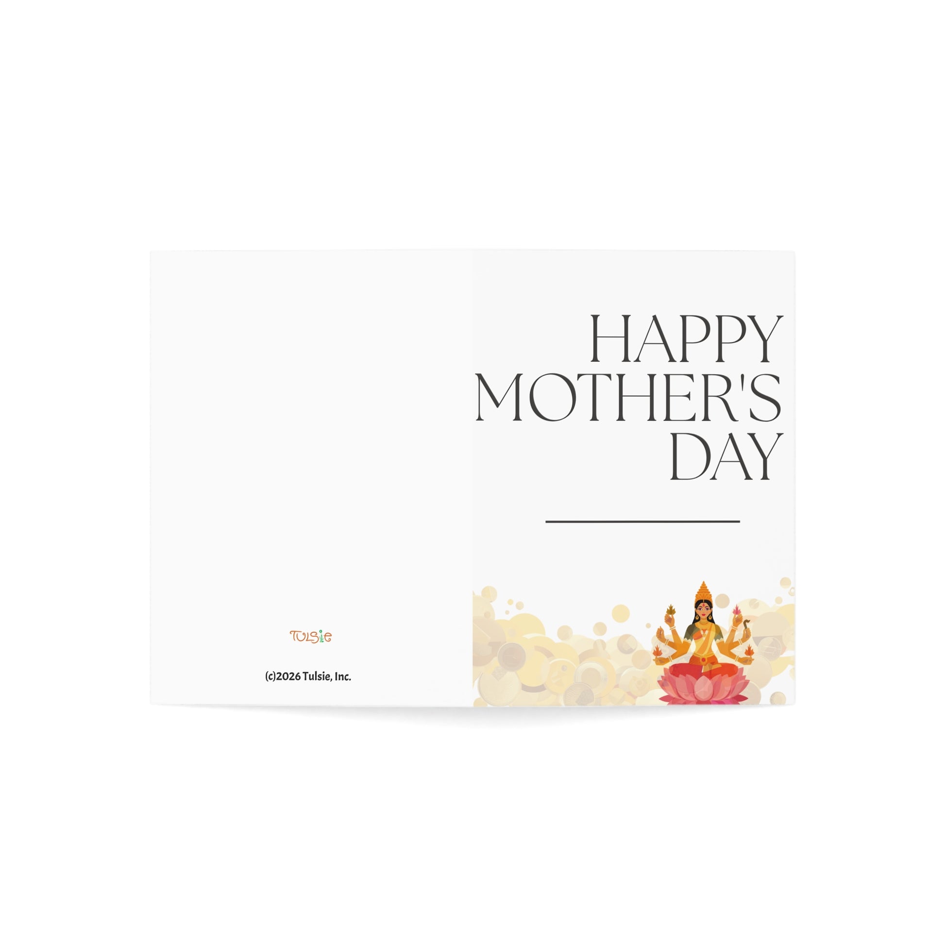 Happy Mother's Day Goddess Lakshmi Greeting Card Printify