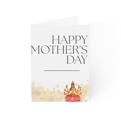 Happy Mother's Day Goddess Lakshmi Greeting Card Printify